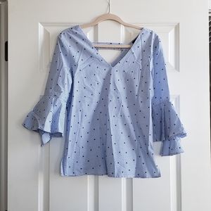 Blue striped blouse with stars. Adorable in person!!!